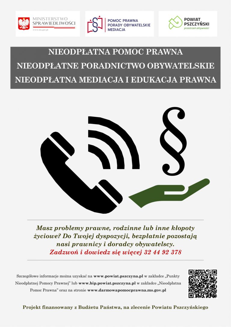Plakat Nieodpłatna Pomoc Prawna