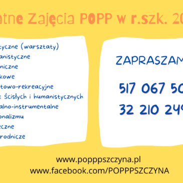 Zajęcia POPP w roku szkolnym 2022/23