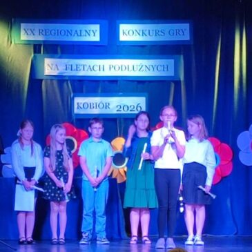 Fleciści wzięli dział w konkursie fletowym w Kobiórze